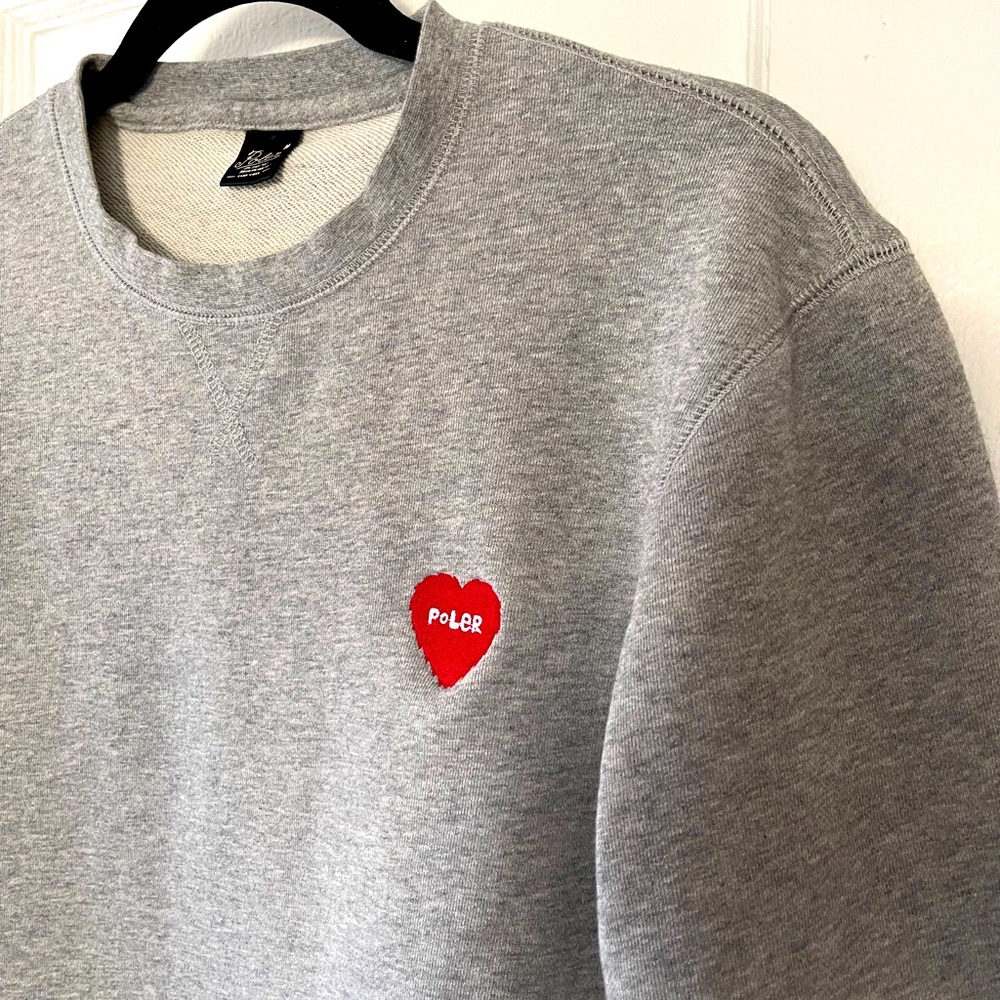 Poler Heart Embroidery Crewneck